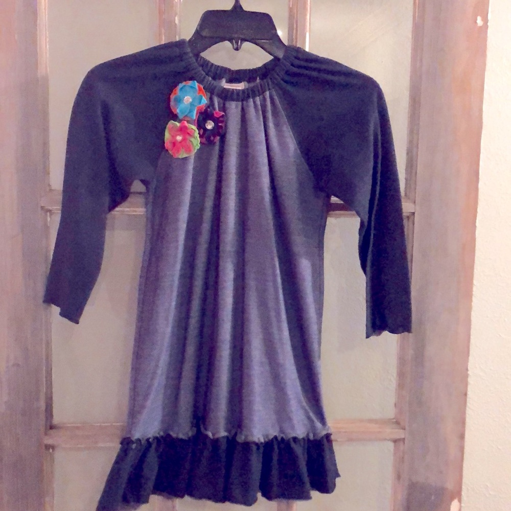 Mallory May rosette lapel dress